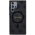 GUESS Telefontok a Samsung Galaxy S24 Ultra, 4G Ring Classic Logo, szürke