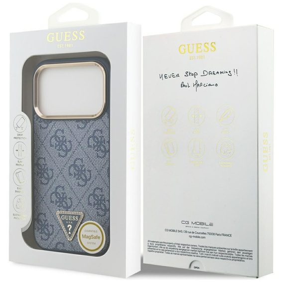 Guess 4G háromszög logós MagSafe tok iPhone 17 Pro készülékhez