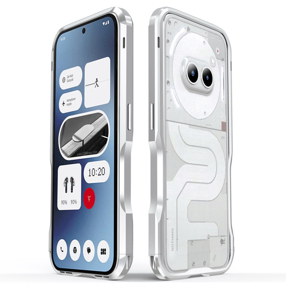 Teletok LUPHIE Nothing Phone 2a / 2a Plus-hoz, Armor Bumper, ezüst