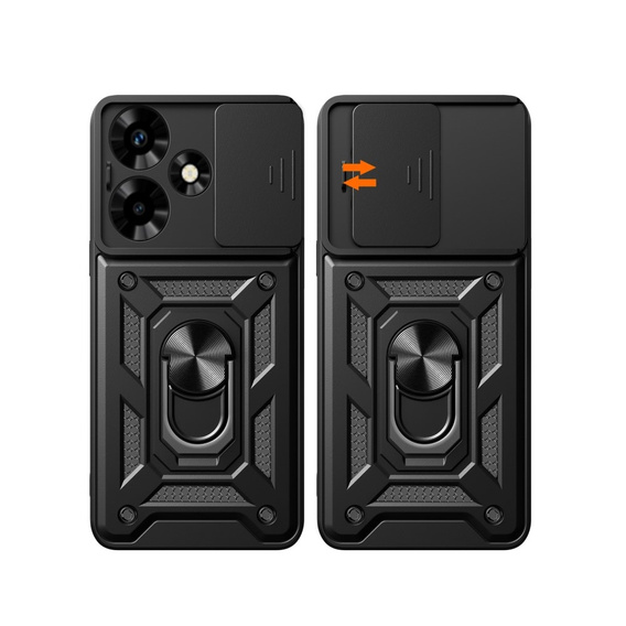 Telefontok a Infinix Hot 30, CamShield Slide, fekete