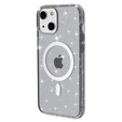 Tok iPhone 14 Plus, Glittery, MagSafe-hoz, fekete