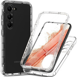 Tok Samsung Galaxy S23 készülékhez, Shockproof, fóliával, átlátszó