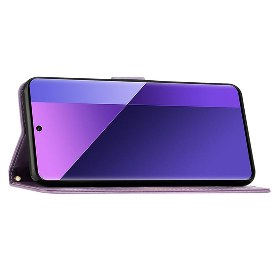 Pattintható tok a Xiaomi Redmi Note 13 Pro+, Butterfly, lila