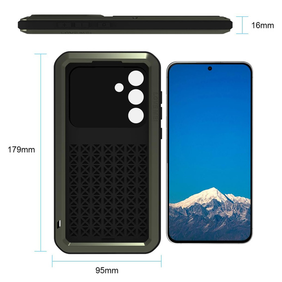 Páncélozott tok edzett üveggel Samsung Galaxy S25 FE készülékhez