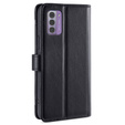 Pattintható tok a Nokia G42, Wallet Zipper Pocket, fekete