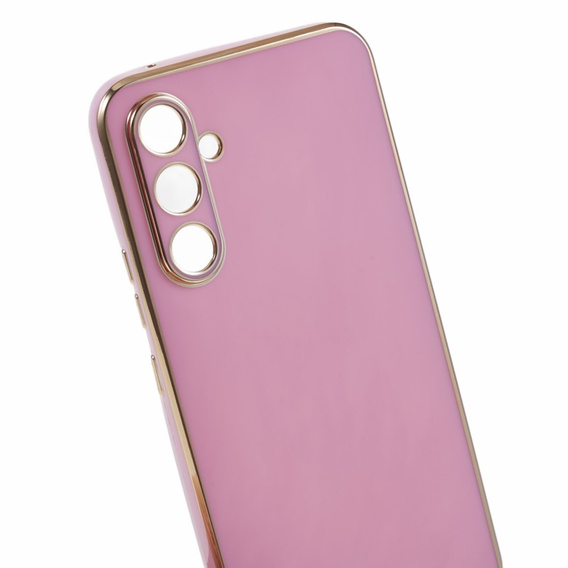 Tojás Samsung Galaxy A15, Glamour CamShield, lila + 9H üveg