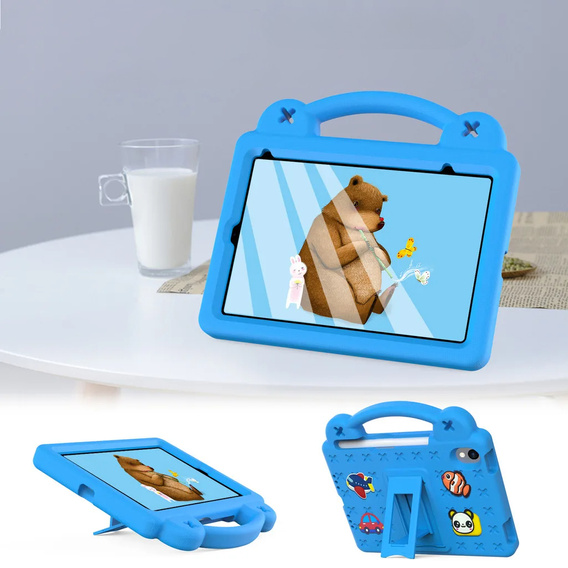 Gyermek tok iPad mini 8.3" 2021 (6 gen.) / iPad mini 8.3" 2024 (7 gen.), Cute Patterns, állvánnyal, kék