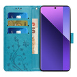 Pattintható tok a Xiaomi Redmi Note 13 Pro+, Butterfly, kék