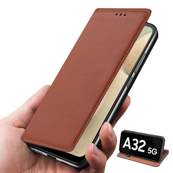 Skórzane Etui Wallet do Samsung Galaxy A32 5G, Brown