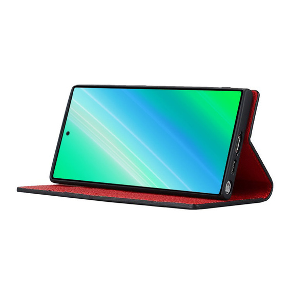 Bőr tok a Samsung Galaxy S23 Plus, ERBORD Grain Leather, fekete