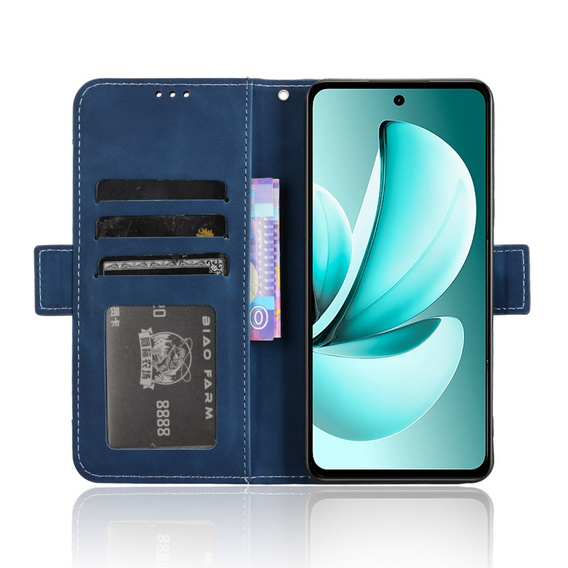 Pattintható tok a Realme C71, Card Slot, sötétkék