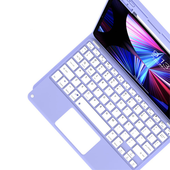 Tok + billentyűzet iPad Air 10.9 4 2020 / 5 2022, Touchpad, lila