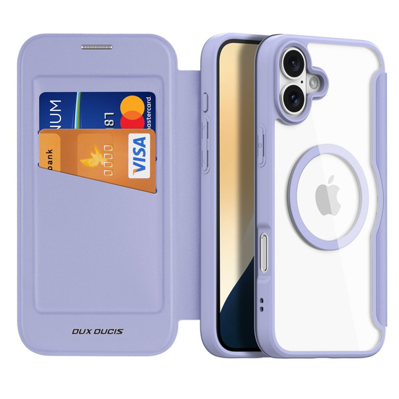 Dux Ducis Telefontok a iPhone 16, Skin X Pro, MagSafe, lila