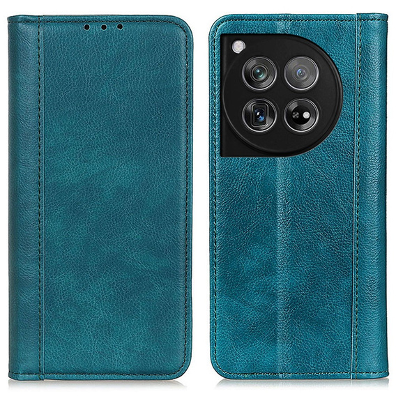 Telefontok a OnePlus 12 5G, Wallet Litchi Leather, zöld