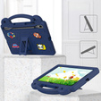 Gyermek tok Samsung Galaxy Tab S10 Lite / S10 FE / S9 FE, Cute Patterns, állvánnyal, sötétkék