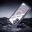 Tok Samsung Galaxy A36 / Samsung Galaxy A56-hoz, Shockproof, üveggel, MagSafe-hoz, lila