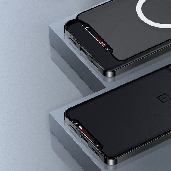 Kameravédő tok OnePlus 11 5G, CamShield MagSafe, átlátszó / fekete