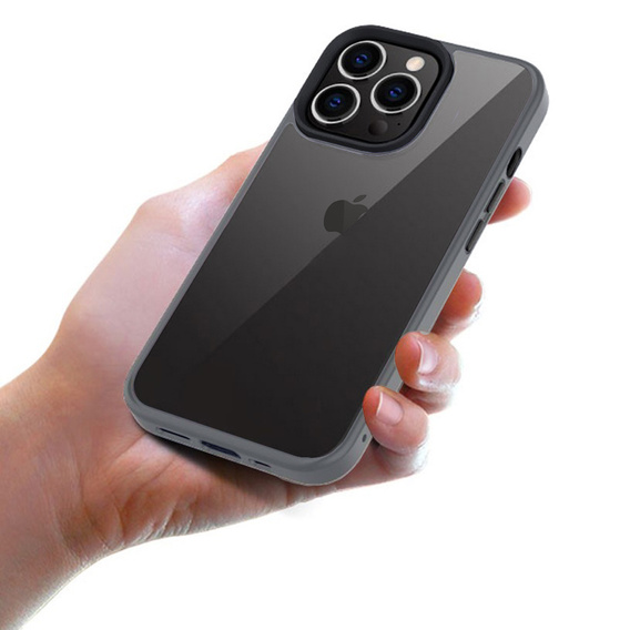 Telefontok a iPhone 13 Pro, ERBORD Hybrid Case, szürke