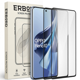 2x edzett üveg a Oppo Reno 10 / 10 Pro, ERBORD 3D teljes képernyő