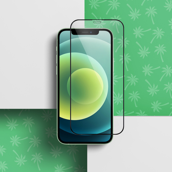 5D teljes ragasztós intelligens tenyér edzett üveg iPhone 12/12 Pro készülékekhez