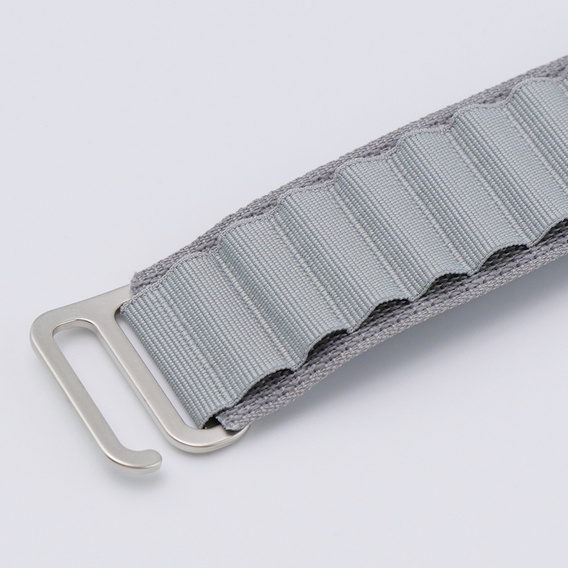Nylon szíj Apple Watch 1/2/3/4/4/5/6/7/8/SE/ULTRA 42/44/45/45/49mm, szürke