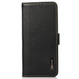 KHAZNEH RFID tok Samsung Galaxy S24 Ultra, Litchi textúra, fekete
