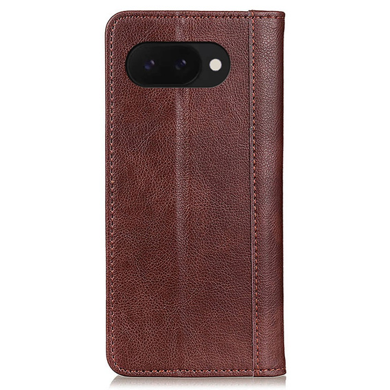 Pattintható tok Google Pixel 9A, Split Leather, barna