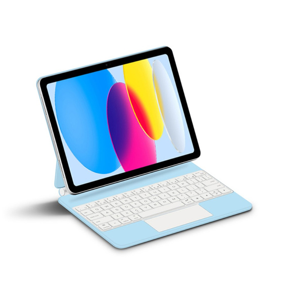 Billentyűzet tok iPad 10.9" 2022 (10 gen.) / iPad 11" 2025 A16 (11 gen.), Magnetic Keyboard Touchpad, kék
