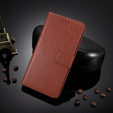 Pattintható tok a Samsung Galaxy A26, Crazy Horse Wallet, barna