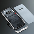 Teletok LUPHIE Nothing Phone 2a / 2a Plus-hoz, Armor Bumper, ezüst