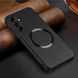 Telefontok a Samsung Galaxy A56 5G, Leather Hybrid MagSafe, fekete