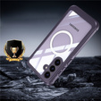 Tok Samsung Galaxy S25 FE-hoz, Shockproof, üveggel, MagSafe-hoz, lila