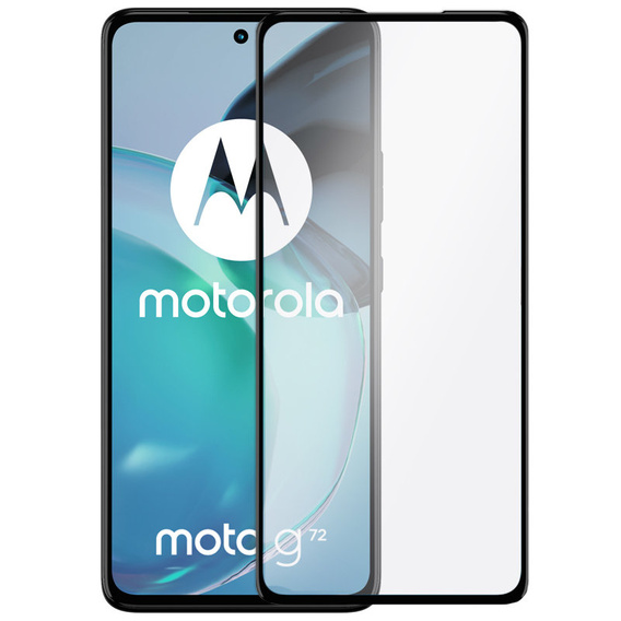 3D edzett üveg Motorola Moto G72 készülékhez, fekete