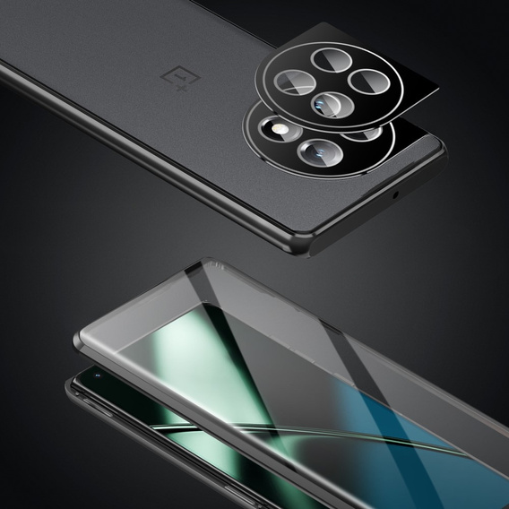 Tok OnePlus 11 5G, Magnetic Dual Glass, fekete