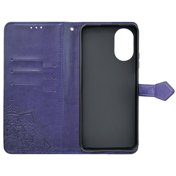 Pattintható tok a Oppo A58 4G, Mandala, lila