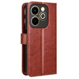 Pattintható tok a Infinix Hot 40i, Crazy Horse Wallet, barna