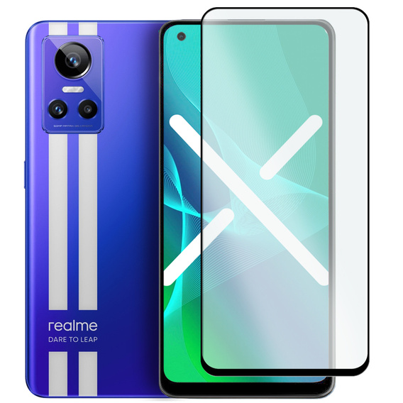 3D edzett üveg Realme GT Neo 3 készülékhez, kék