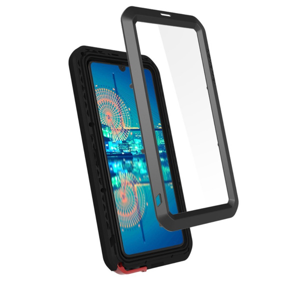 Love Mei Telefontok a Huawei P30, armored with glass, fekete