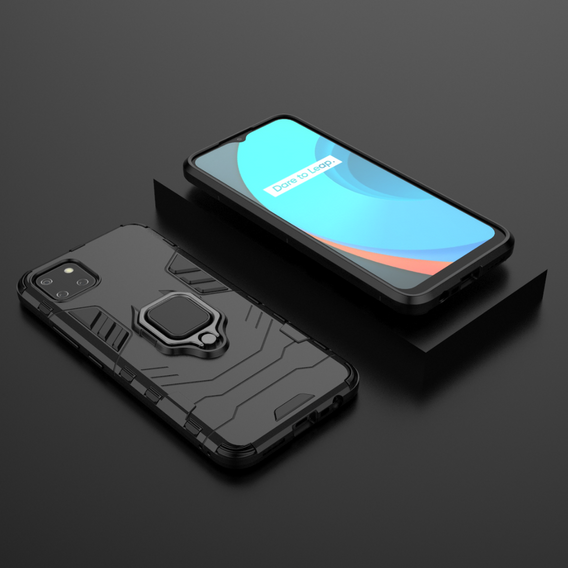 Telefontok a Realme C11 2021, Kickstand Ring, fekete