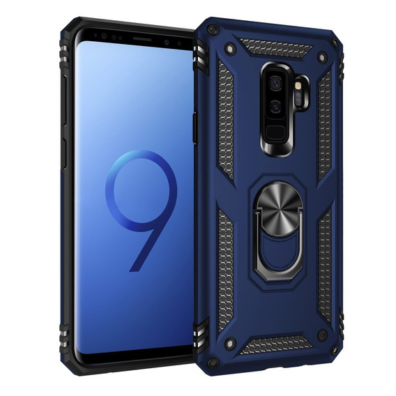 Páncélozott telefontok a Samsung Galaxy S9+ Plus, Nox Case Ring, kék