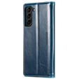 Pattintható tok a Samsung Galaxy S23, ERBORD Waxy Wallet, kék