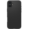 A Spigen tok iPhone 16, Liquid Air, fekete + 9H edzett üveghez