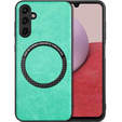 Telefontok a Samsung Galaxy A14 5G, Leather Hybrid MagSafe, zöld
