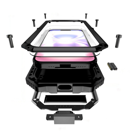 R-JUST páncélozott tok állvánnyal iPhone 17-hez