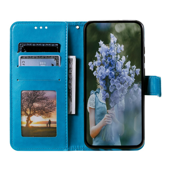 Pattintható tok a Motorola Moto G73 5G, Mandala Flower, kék