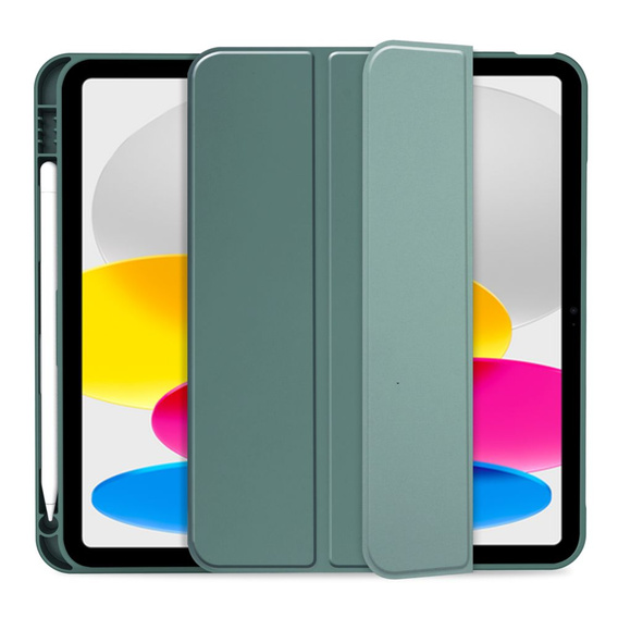 Tok iPad 10.9 2022 10 Gen, Smart Pencil, tolltartóval, zöld