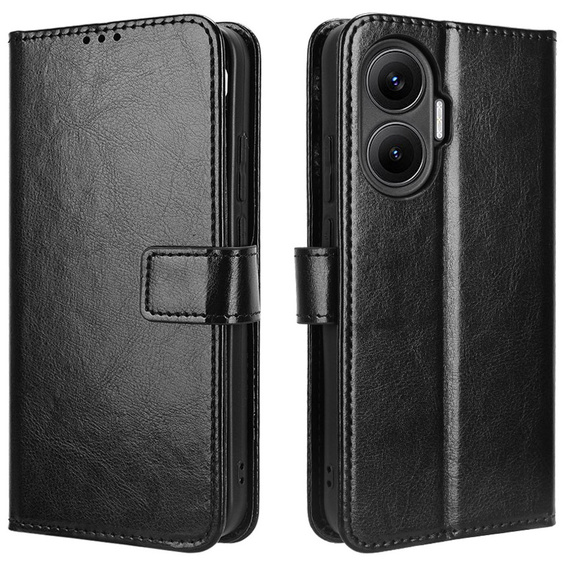 Őrült ló pénztárca flip tok Xiaomi Poco F7 5G számára