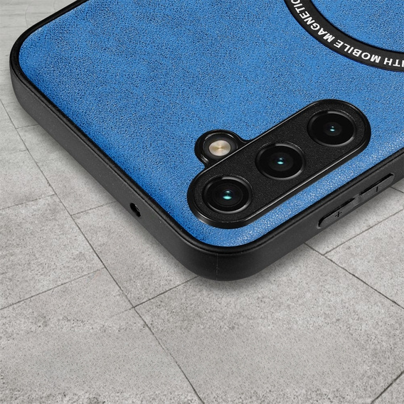 Telefontok a Samsung Galaxy A14 5G, Leather Hybrid MagSafe, kék