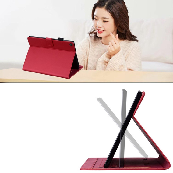 Tok Lenovo Tab M10 Plus 10.6 Gen 3, pánttal, animal, piros