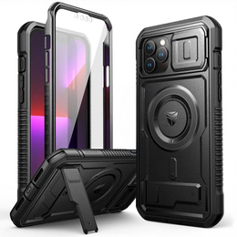 Páncélozott tok iPhone 13 Pro Max készülékhez, Dexnor CamProtect MagSafe, fekete